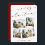 Tarjeta Festiva Typogpraphy de escritura moderna Fotos navideñas m<br><div class="desc">Escritura moderna Typogpraphy Merry Christmas Photo Holiday Card</div>