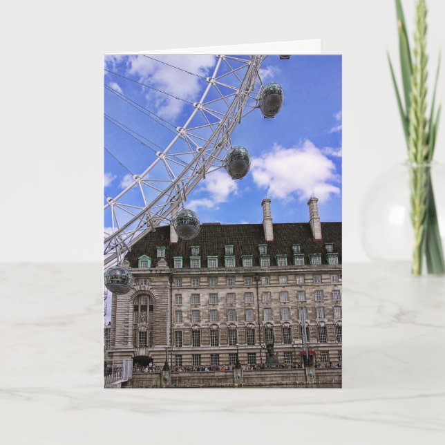 Tarjeta Festiva (UK) LONDON EYE views (Anverso)