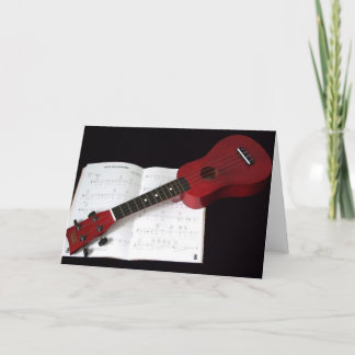 Tarjeta Festiva Ukulele y cancionero