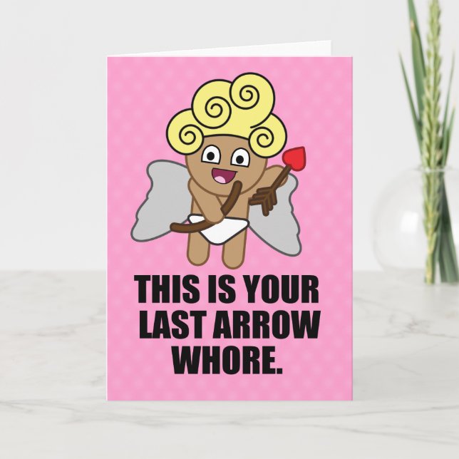 Tarjeta Festiva Última flecha de Cupido (Anverso)