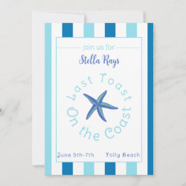 Tarjeta Festiva Última tostada en la costa fin de semana de la fie