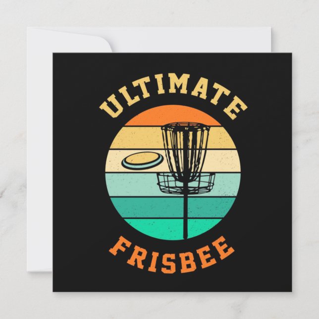 Tarjeta Festiva Ultimate Frisbee de Golf con Disco (Anverso)