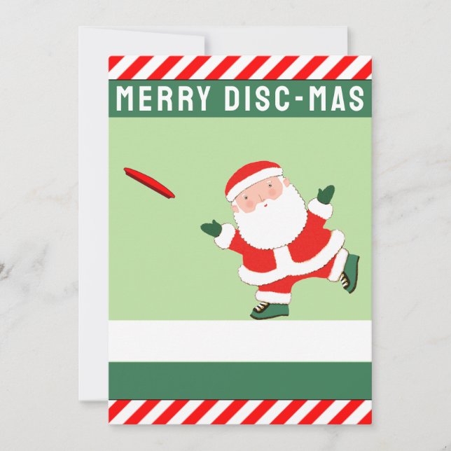 Tarjeta Festiva Ultimate Frisbee Divertido (Anverso)