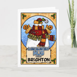 Tarjeta Festiva Un abrazo violento grande de Brighton