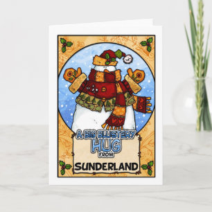 Tarjeta Festiva Un abrazo violento grande de Sunderland