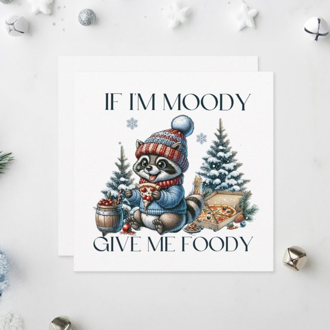 Tarjeta Festiva Un adorable mapache que se decanta por una rebanad (Subido por el creador)