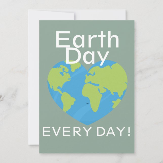 Tarjeta Festiva Un amor una tierra, un día de la Tierra, salva nue (Anverso)