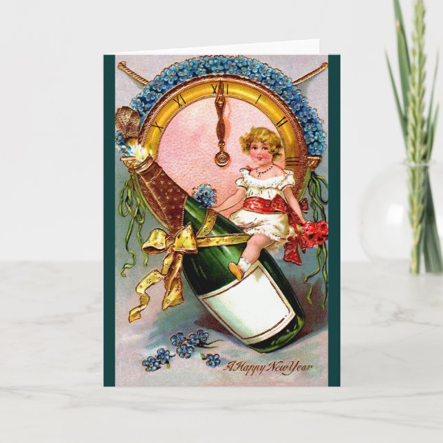 Tarjeta Festiva Un Año Nuevo Feliz (Anverso)