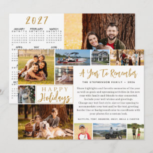 Tarjeta Festiva Un año para recordar 11 fotos del calendario 2023