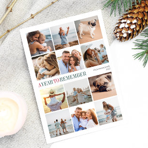Tarjeta Festiva Un año para recordar Año en Collage de fotos de