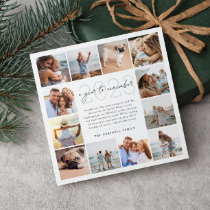 Tarjeta Festiva Un año para recordar Año en Collage de fotos de