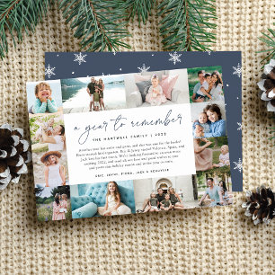 Tarjeta Festiva Un año para recordar Collage de fotos del año