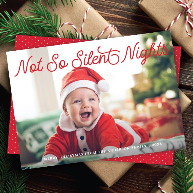 Tarjeta Festiva Un bebé gracioso, no tan silenciosa. Foto (Subido por el creador)