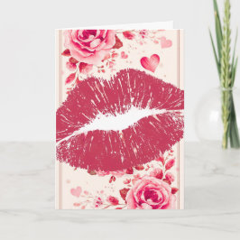 Tarjeta Festiva Un beso para ti en el día de San Valentín