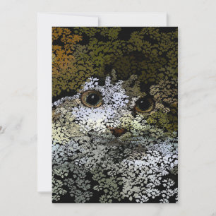 Tarjeta Festiva Un bonito cuadro de gato de Leaves_