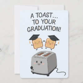 Tarjeta Festiva Un brindis por tu graduación divertida familia ami