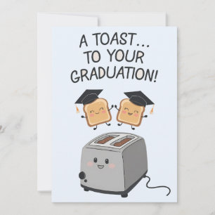 Tarjeta Festiva Un brindis por tu graduación, divertidos familiare