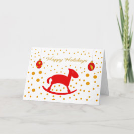 Tarjeta Festiva Un caballo de rock para Navidades
