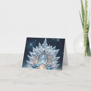 Tarjeta Festiva Un centro de mesa de vidrio en un diseño elegante