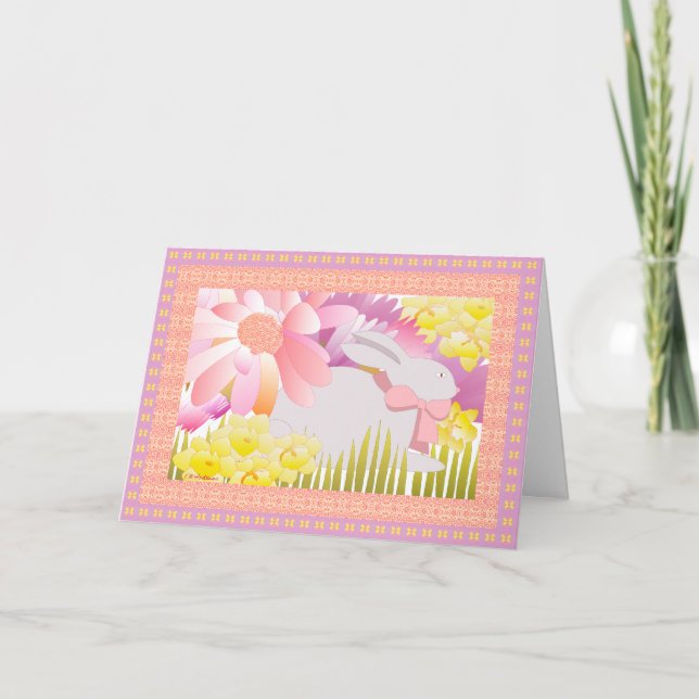 Tarjeta Festiva Un conejo (Anverso)