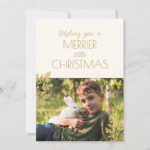 Tarjeta Festiva Un conejo de Mascotas de fotografía: Navidades men