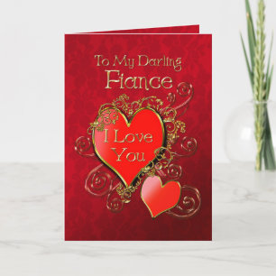 Tarjeta Festiva Un corazón para mostrar tu amor por tu prometida