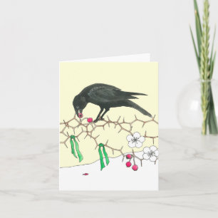 Tarjeta Festiva Un cuervo Notecard del día de fiesta