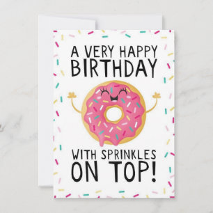 Tarjeta Festiva Un cumpleaños muy feliz con rociadores en la carta