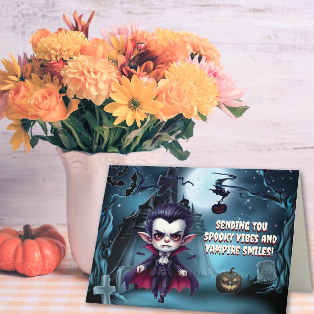 Tarjeta Festiva Un delicioso Halloween de vampiro (Subido por el creador)