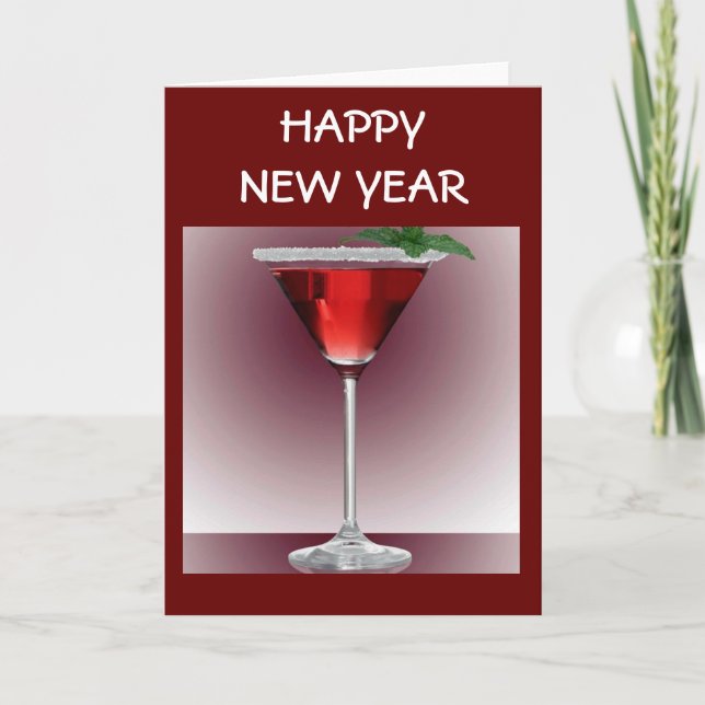TARJETA FESTIVA UN DERROTE A UN "AÑO NUEVO FELIZ" (Anverso)