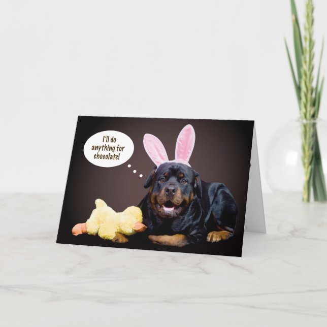 Tarjeta Festiva Un deseo de Rottie Pascua (Anverso)