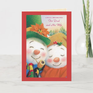 Tarjeta Festiva Un deseo especial de Navidades para papá y su espo