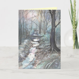 Tarjeta Festiva un día de inviernos frío