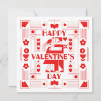 Un Día de San Valentín moderno al estilo Bauhaus