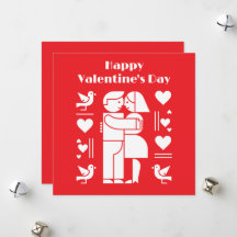 Un Día de San Valentín moderno estilo Bauhaus