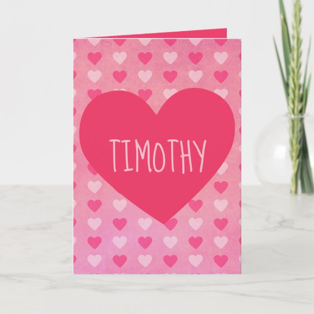 Tarjeta Festiva Un día de San Valentín para él (Anverso)