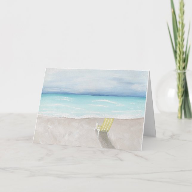Tarjeta Festiva Un día en la playa (Anverso)