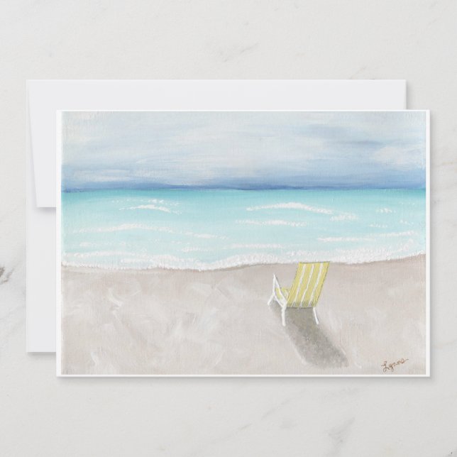 Tarjeta Festiva Un día en la playa (Anverso)