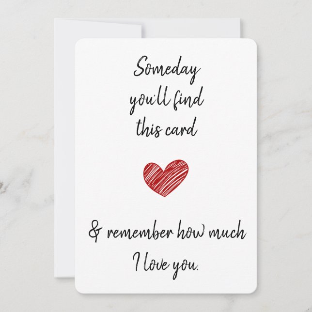 Tarjeta Festiva Un Día Encontrarás Esto marido mujer pareja (Anverso)