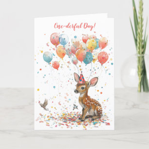 Tarjeta Festiva Un día maravilloso carné de cumpleaños para animal