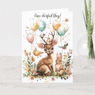 Tarjeta Festiva Un día maravilloso carné de cumpleaños para animal
