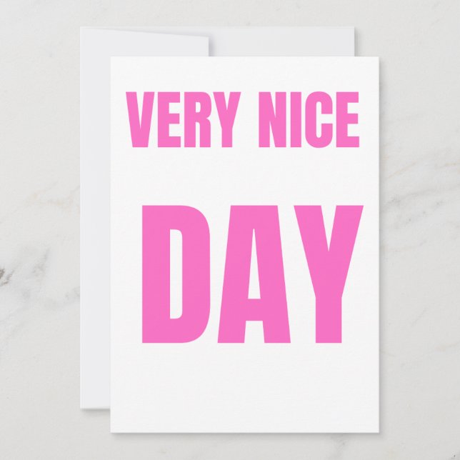 Tarjeta Festiva Un día muy agradable". (Anverso)