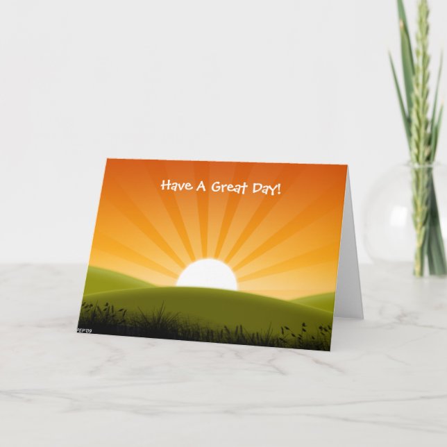 Tarjeta Festiva Un día soleado (Anverso)