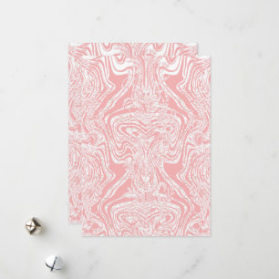 Tarjeta Festiva un diseño abstracto rosa y blanco sobre un fondo b