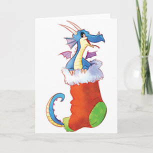 Tarjeta Festiva Un dragón en mi pie