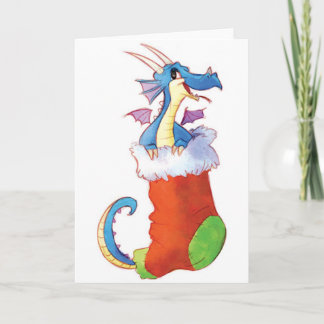 Tarjeta Festiva Un dragón en mi pie