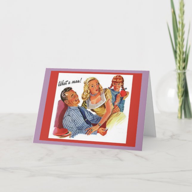 Tarjeta Festiva Un El día de San Valentín varonil (Anverso)