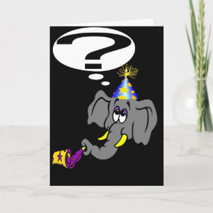 TARJETA FESTIVA UN ELEFANTE NUNCA OLVIDA