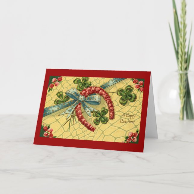 Tarjeta Festiva Un Feliz Año Nuevo 1911 (Anverso)