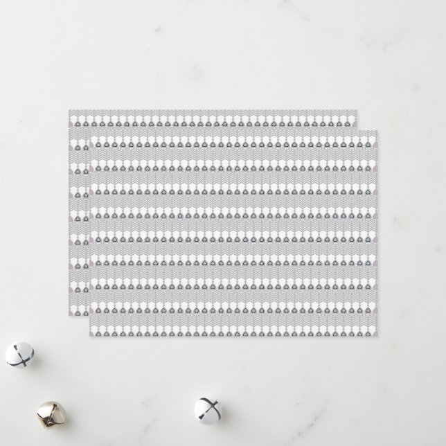 Tarjeta Festiva un fondo blanco con un patrón de círculos (Anverso/Reverso In Situ)